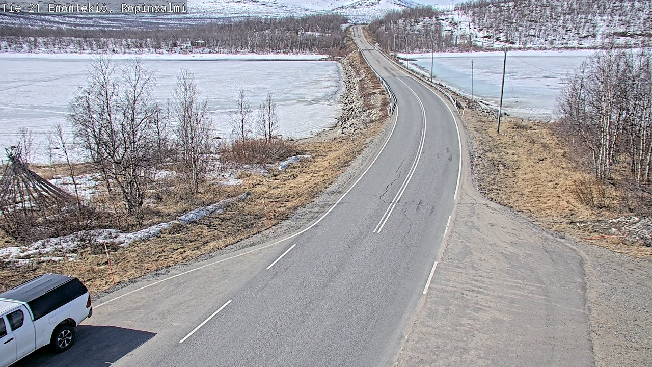 Weather Camera Image Väg 21 Enontekiö, Ropinsalmi, Enontekiö, Lappi