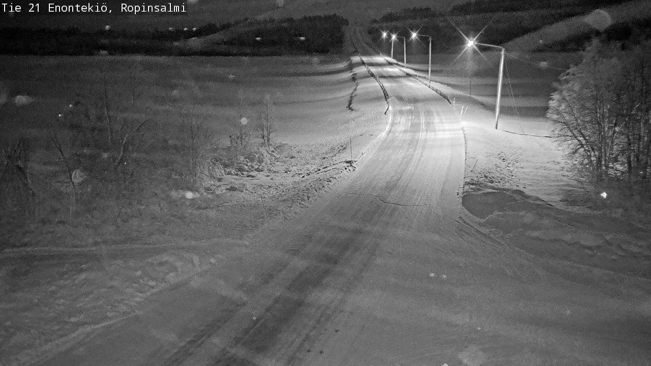 Weather Camera Image Väg 21 Enontekiö, Ropinsalmi, Enontekiö, Lappi