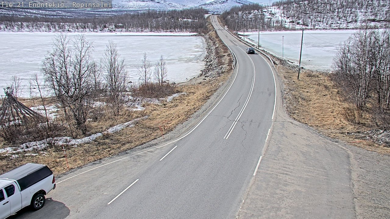 Weather Camera Image Väg 21 Enontekiö, Ropinsalmi, Enontekiö, Lappi