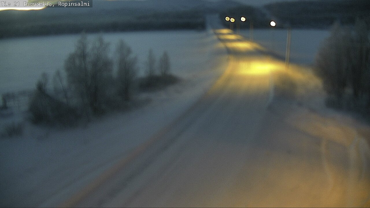 Weather Camera Image Road 21 Enontekiö, Ropinsalmi, Enontekiö, Lappi