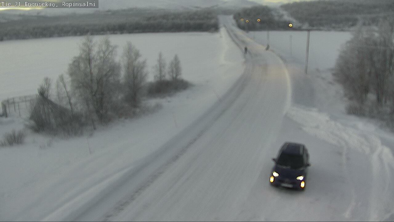 Weather Camera Image Väg 21 Enontekiö, Ropinsalmi, Enontekiö, Lappi