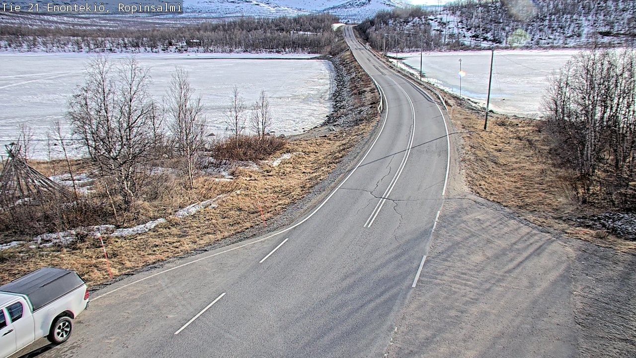Weather Camera Image Väg 21 Enontekiö, Ropinsalmi, Enontekiö, Lappi