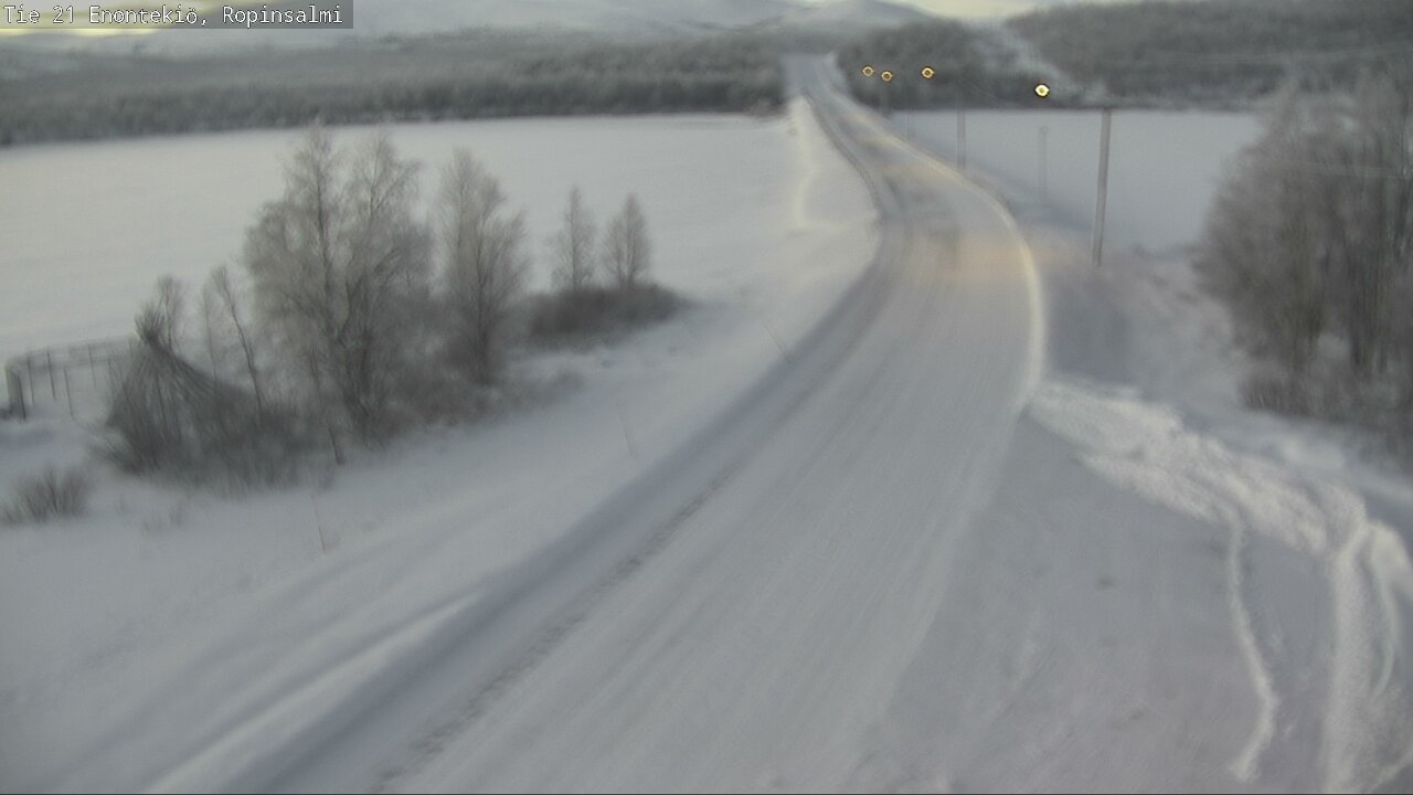 Weather Camera Image Väg 21 Enontekiö, Ropinsalmi, Enontekiö, Lappi