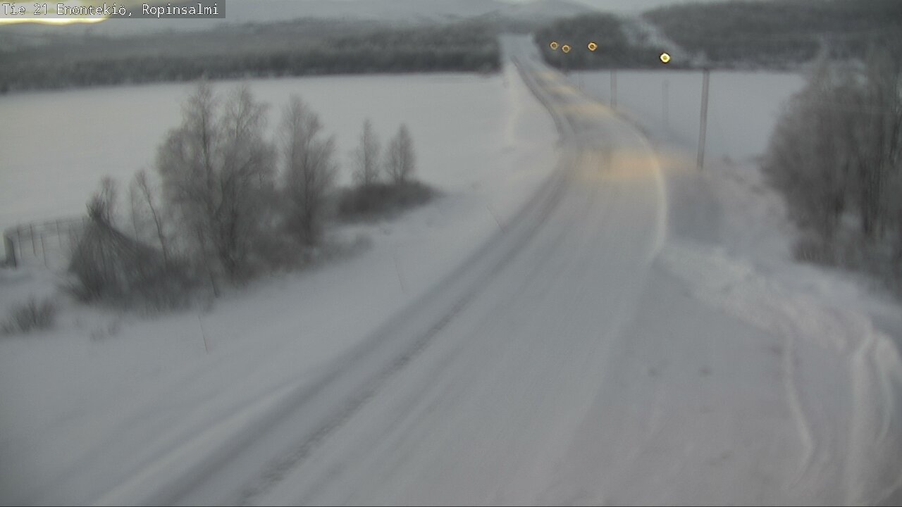 Weather Camera Image Väg 21 Enontekiö, Ropinsalmi, Enontekiö, Lappi