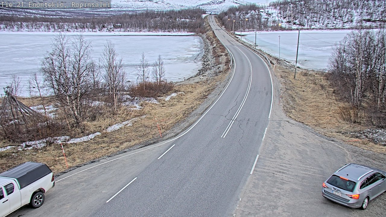 Weather Camera Image Väg 21 Enontekiö, Ropinsalmi, Enontekiö, Lappi
