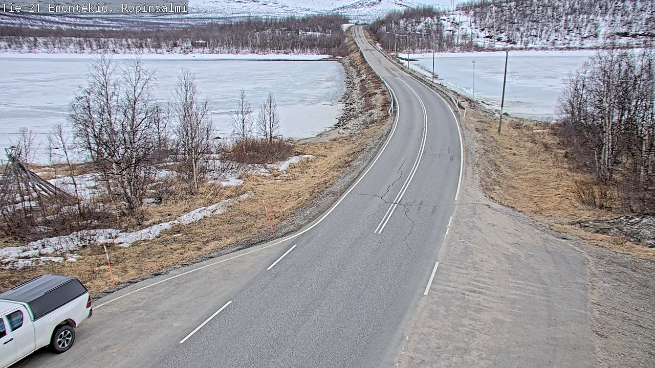 Weather Camera Image Väg 21 Enontekiö, Ropinsalmi, Enontekiö, Lappi