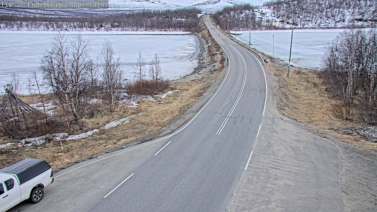 Weather Camera Image Väg 21 Enontekiö, Ropinsalmi, Enontekiö, Lappi