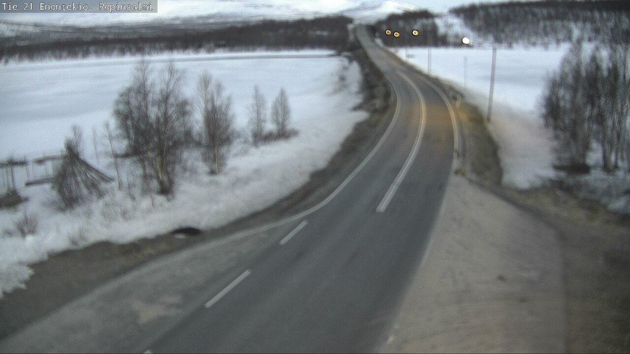 Weather Camera Image Road 21 Enontekiö, Ropinsalmi, Enontekiö, Lappi