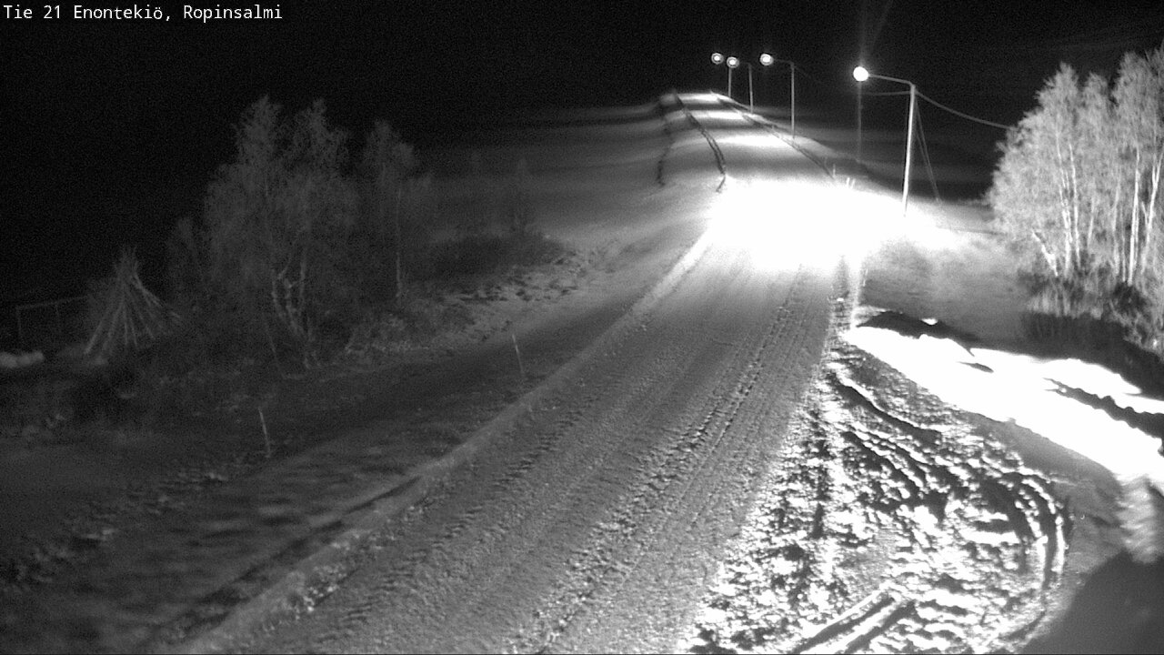Weather Camera Image Väg 21 Enontekiö, Ropinsalmi, Enontekiö, Lappi