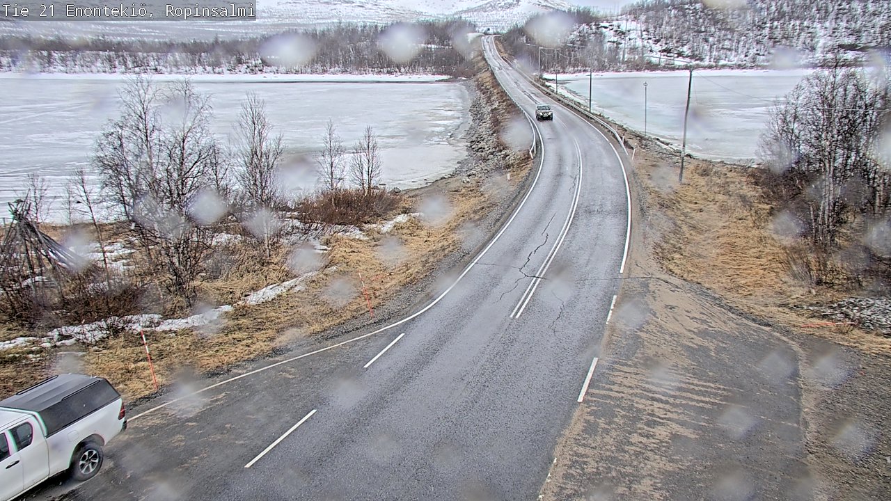 Weather Camera Image Väg 21 Enontekiö, Ropinsalmi, Enontekiö, Lappi