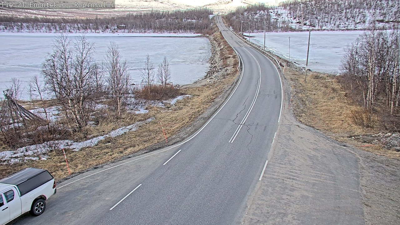 Weather Camera Image Väg 21 Enontekiö, Ropinsalmi, Enontekiö, Lappi