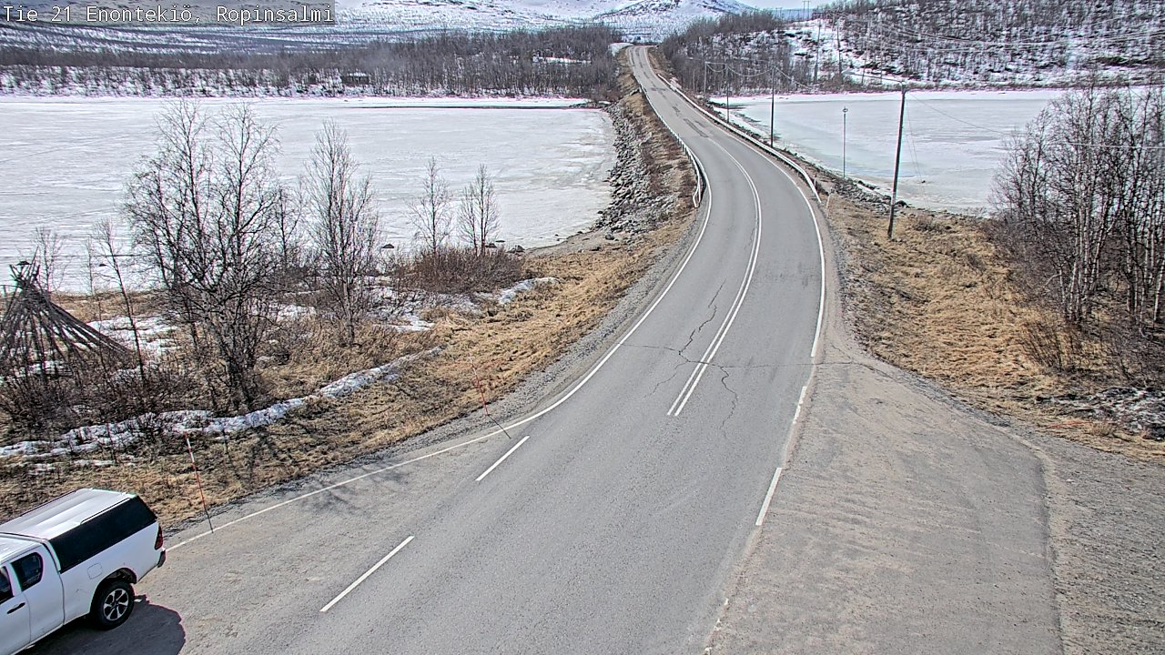 Weather Camera Image Väg 21 Enontekiö, Ropinsalmi, Enontekiö, Lappi