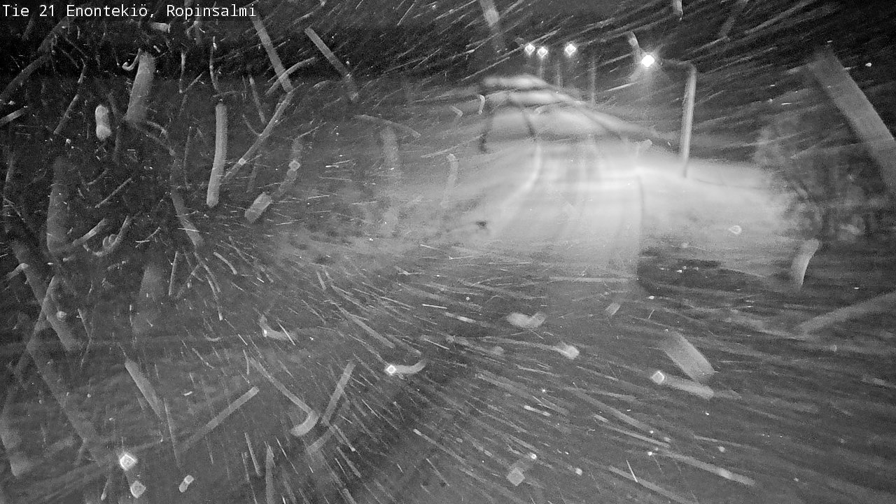 Weather Camera Image Väg 21 Enontekiö, Ropinsalmi, Enontekiö, Lappi