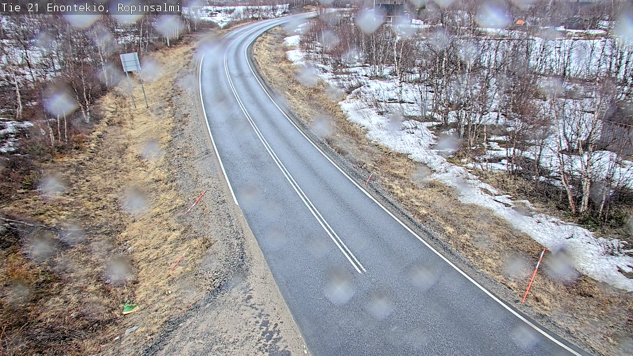 Weather Camera Image Road 21 Enontekiö, Ropinsalmi, Enontekiö, Lappi