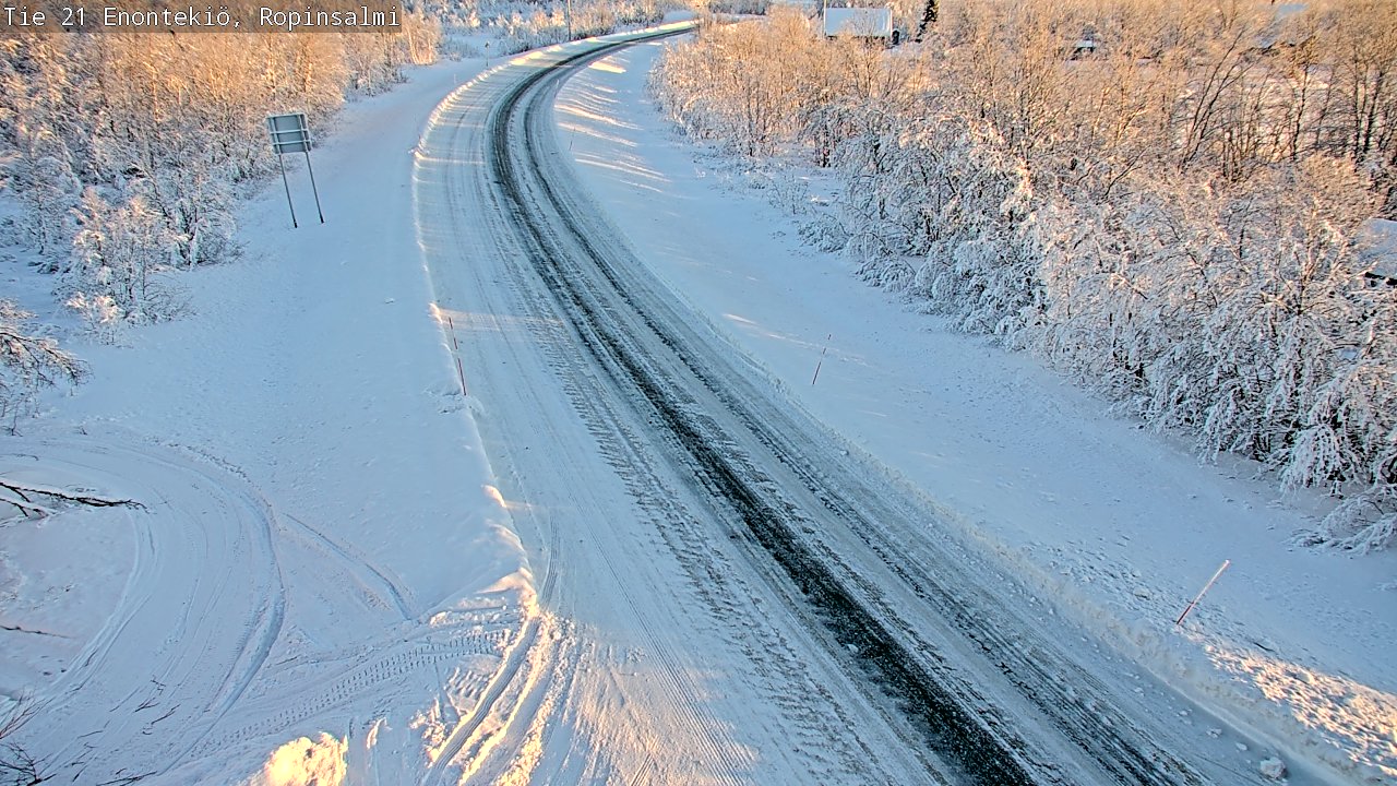 Weather Camera Image Road 21 Enontekiö, Ropinsalmi, Enontekiö, Lappi