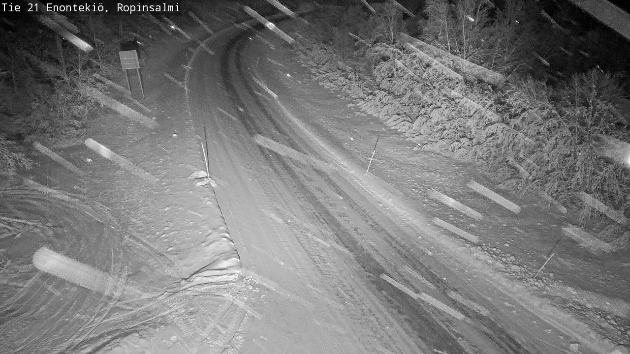 Weather Camera Image Väg 21 Enontekiö, Ropinsalmi, Enontekiö, Lappi