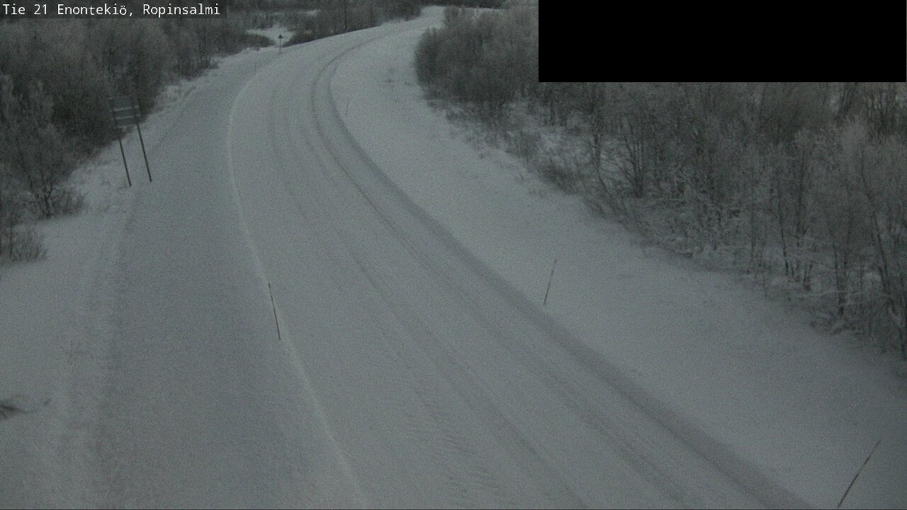 Weather Camera Image Väg 21 Enontekiö, Ropinsalmi, Enontekiö, Lappi
