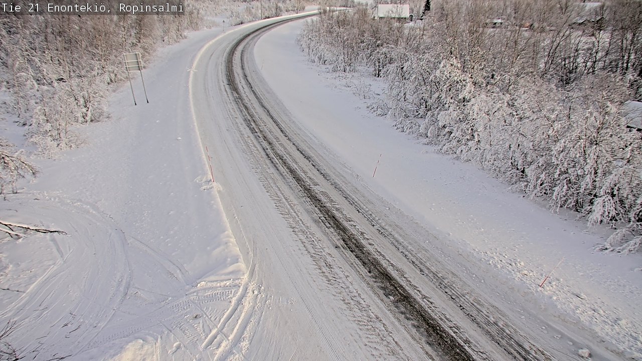 Weather Camera Image Road 21 Enontekiö, Ropinsalmi, Enontekiö, Lappi