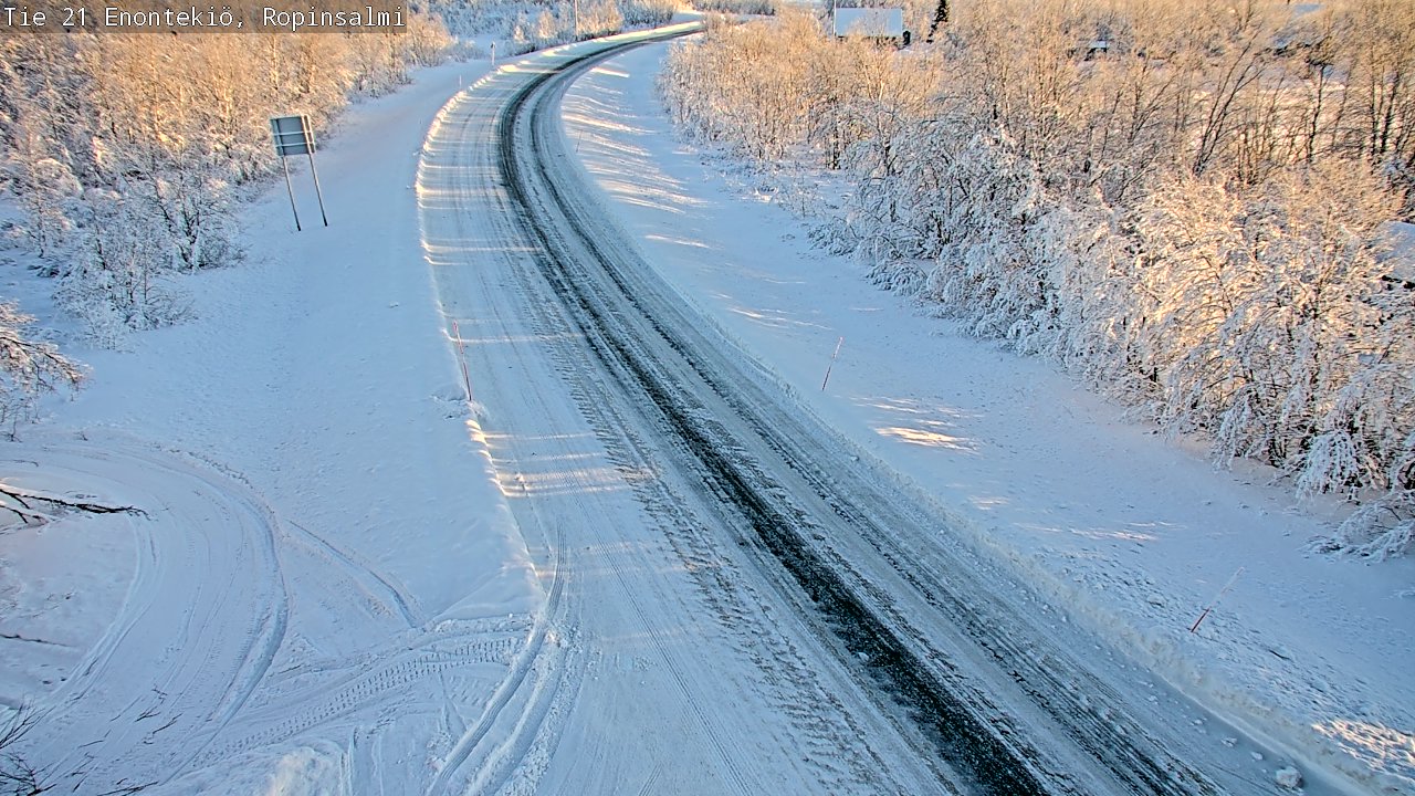 Weather Camera Image Road 21 Enontekiö, Ropinsalmi, Enontekiö, Lappi