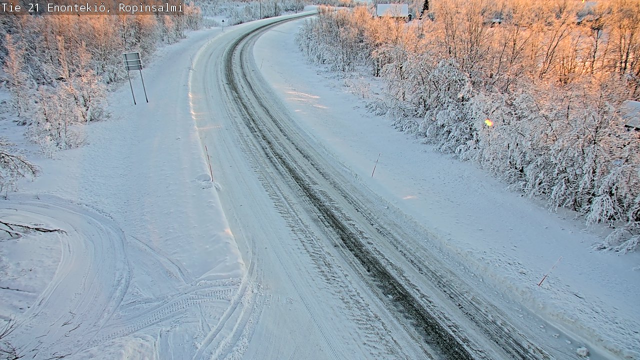 Weather Camera Image Road 21 Enontekiö, Ropinsalmi, Enontekiö, Lappi