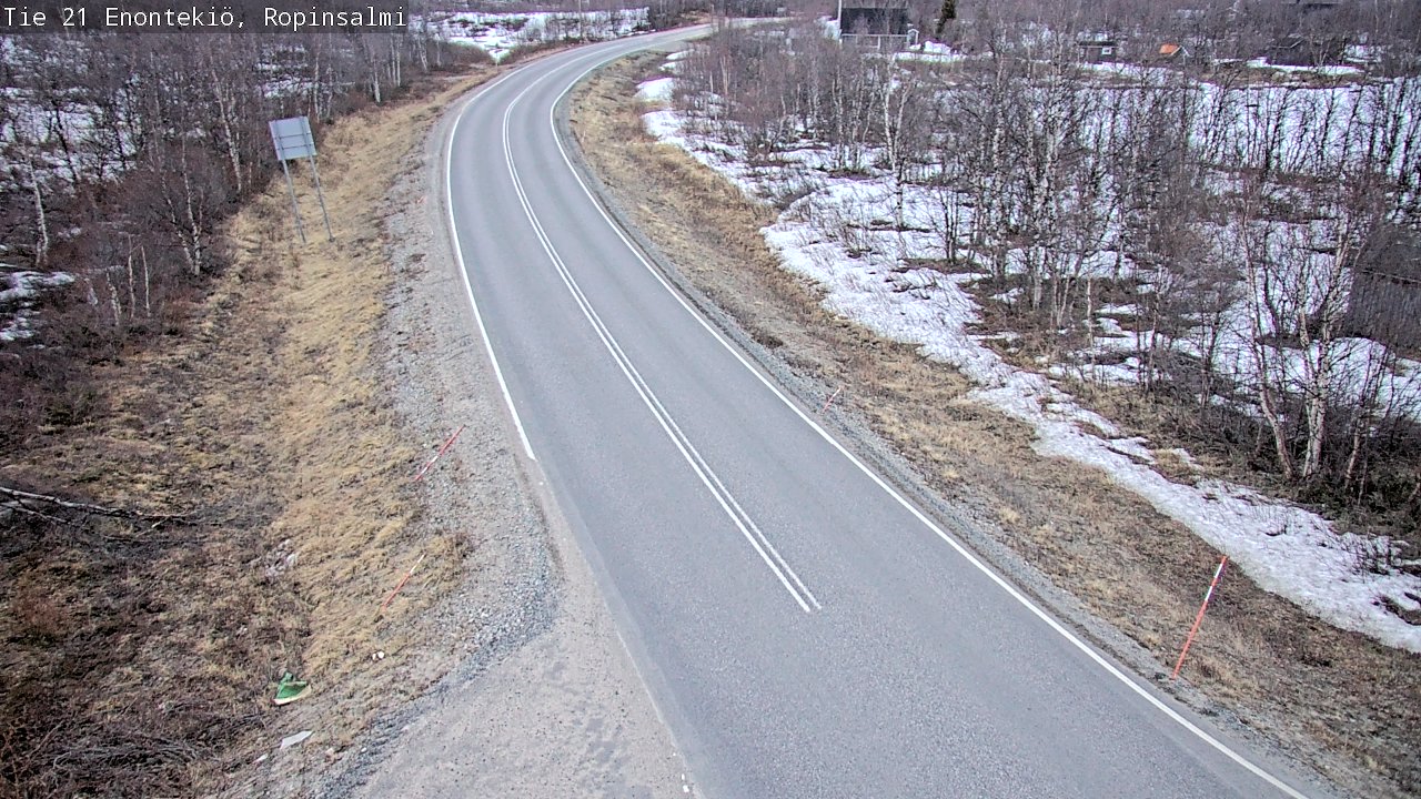 Weather Camera Image Road 21 Enontekiö, Ropinsalmi, Enontekiö, Lappi