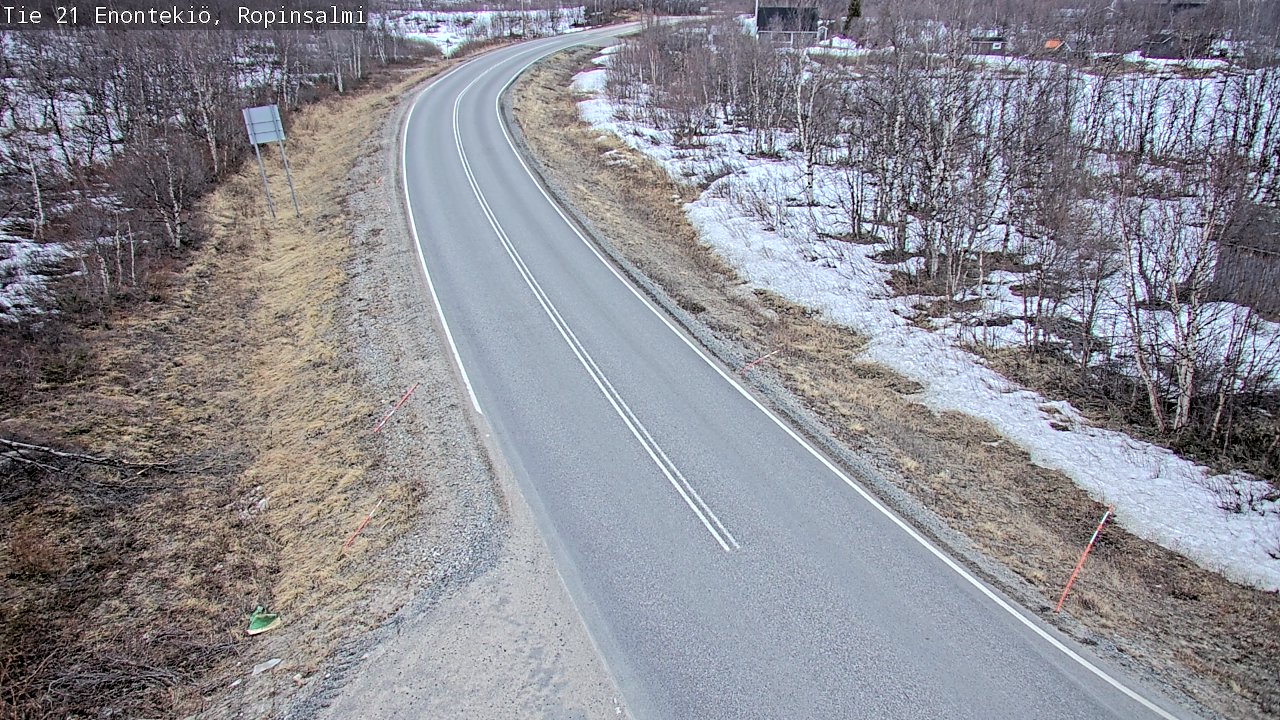 Weather Camera Image Road 21 Enontekiö, Ropinsalmi, Enontekiö, Lappi