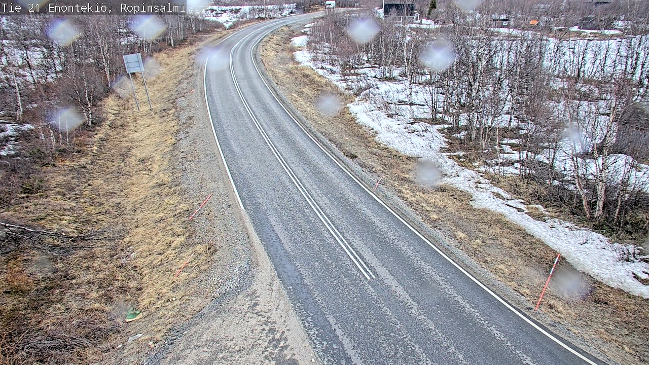 Weather Camera Image Road 21 Enontekiö, Ropinsalmi, Enontekiö, Lappi