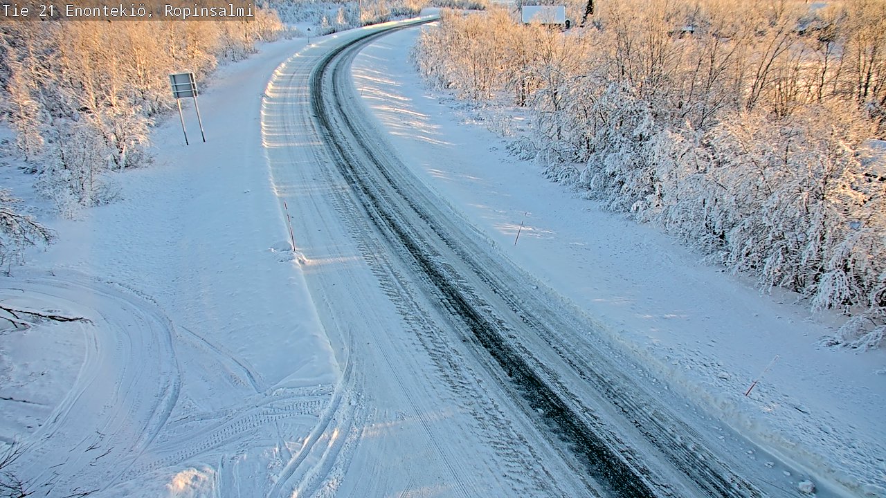 Weather Camera Image Road 21 Enontekiö, Ropinsalmi, Enontekiö, Lappi