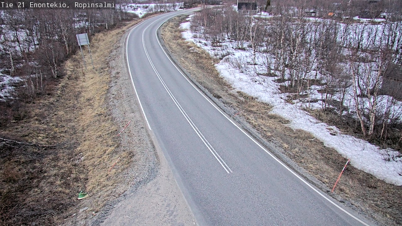 Weather Camera Image Road 21 Enontekiö, Ropinsalmi, Enontekiö, Lappi