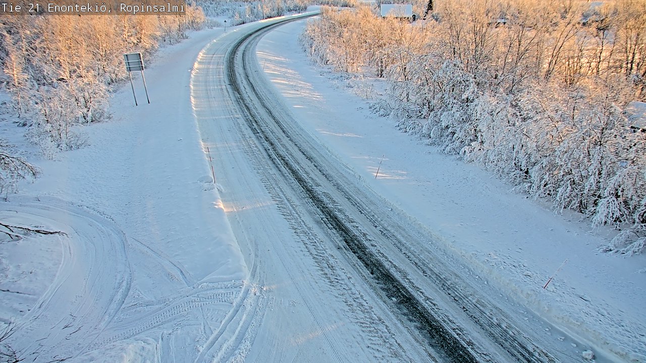 Weather Camera Image Road 21 Enontekiö, Ropinsalmi, Enontekiö, Lappi