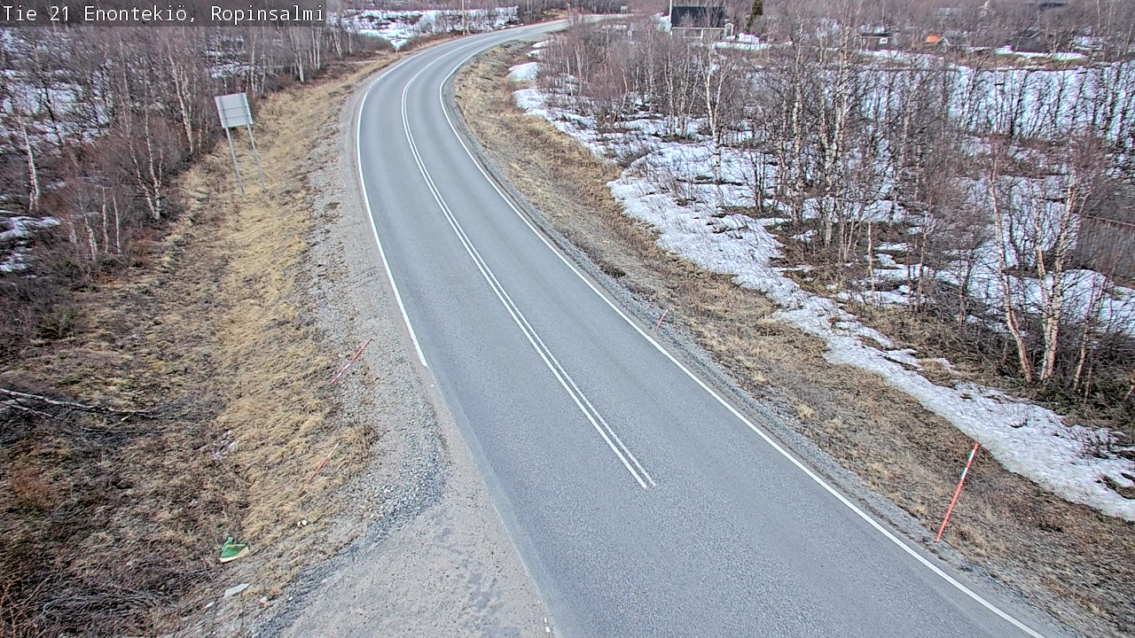 Weather Camera Image Road 21 Enontekiö, Ropinsalmi, Enontekiö, Lappi