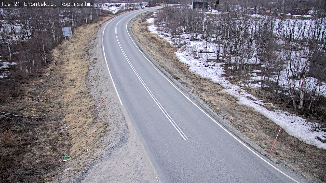 Weather Camera Image Road 21 Enontekiö, Ropinsalmi, Enontekiö, Lappi