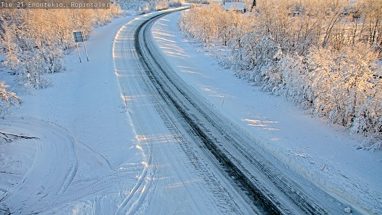 Weather Camera Image Road 21 Enontekiö, Ropinsalmi, Enontekiö, Lappi