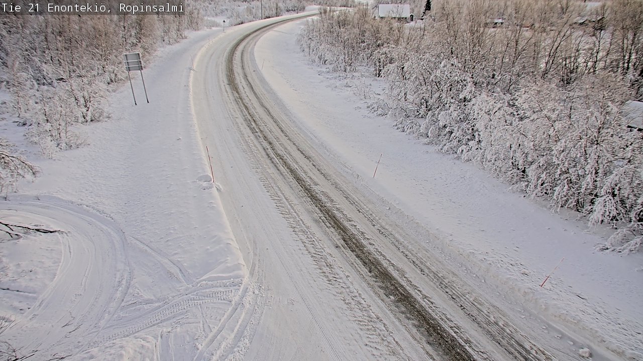 Weather Camera Image Road 21 Enontekiö, Ropinsalmi, Enontekiö, Lappi