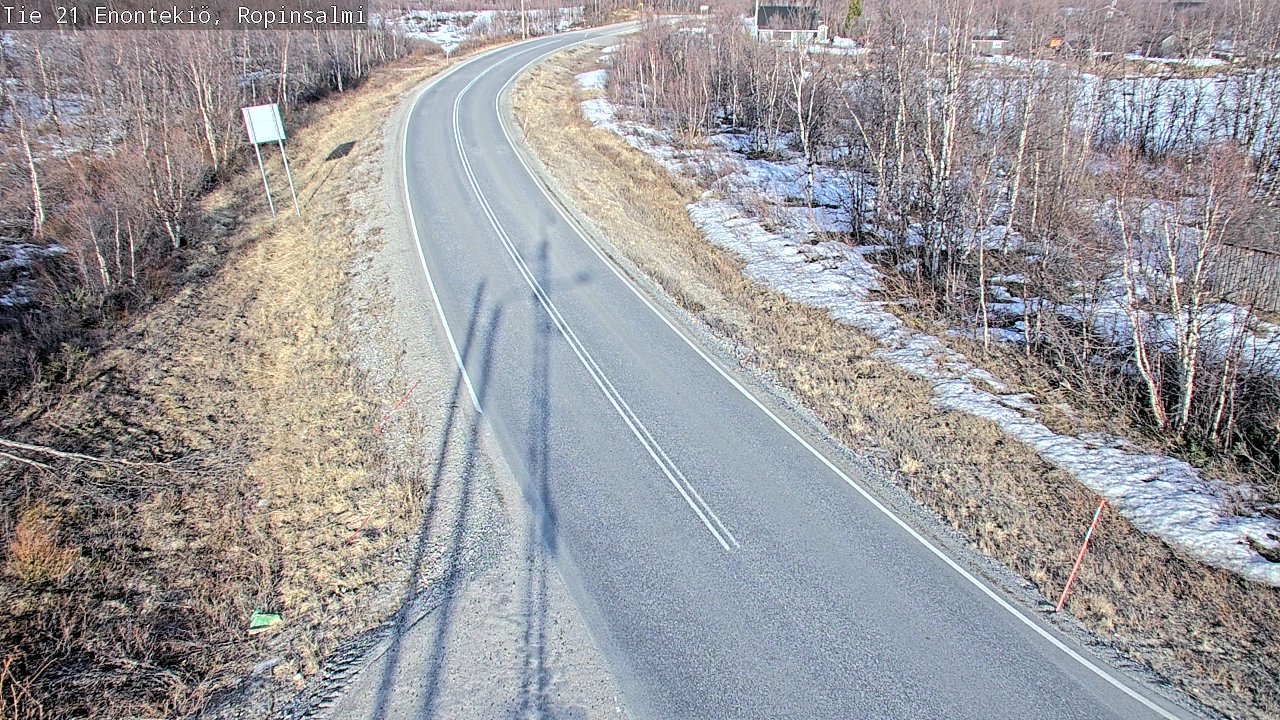 Weather Camera Image Road 21 Enontekiö, Ropinsalmi, Enontekiö, Lappi
