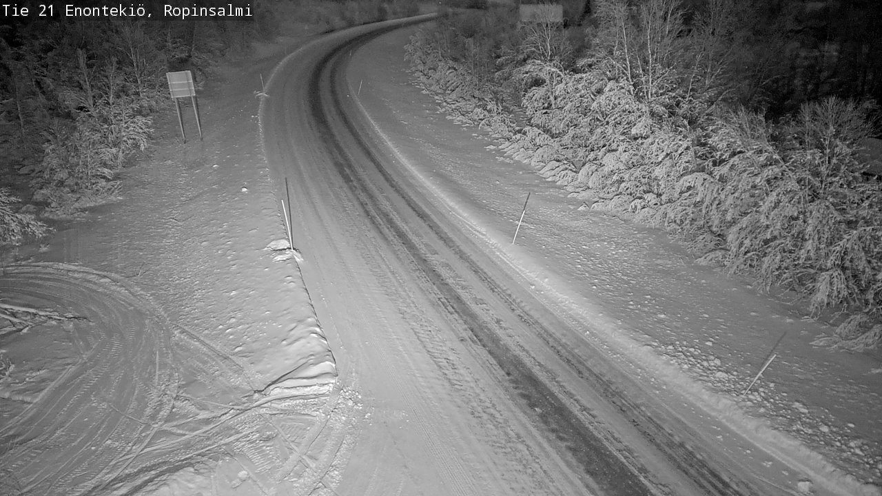 Weather Camera Image Road 21 Enontekiö, Ropinsalmi, Enontekiö, Lappi