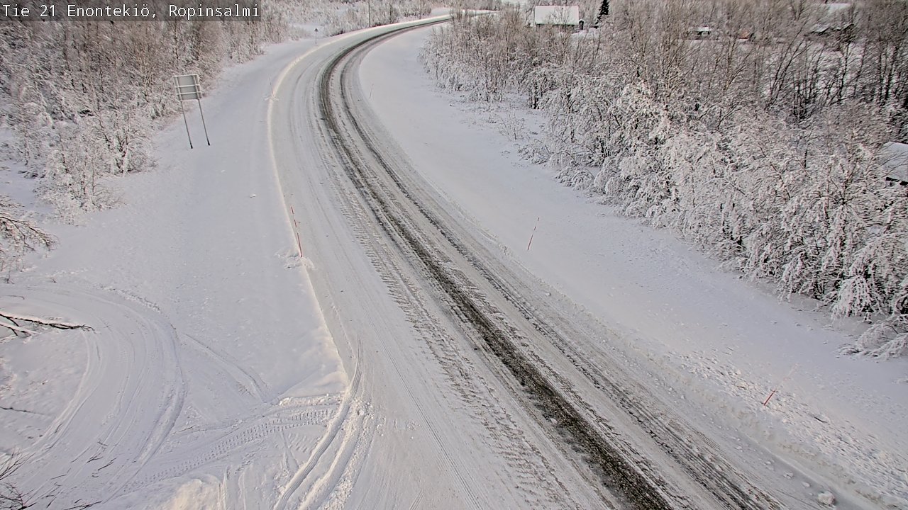 Weather Camera Image Road 21 Enontekiö, Ropinsalmi, Enontekiö, Lappi