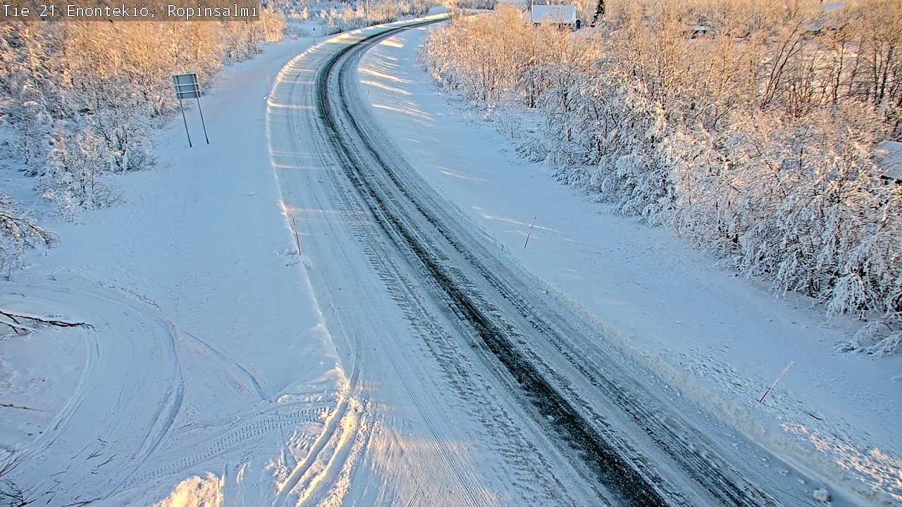 Weather Camera Image Road 21 Enontekiö, Ropinsalmi, Enontekiö, Lappi