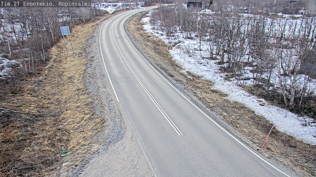 Weather Camera Image Road 21 Enontekiö, Ropinsalmi, Enontekiö, Lappi