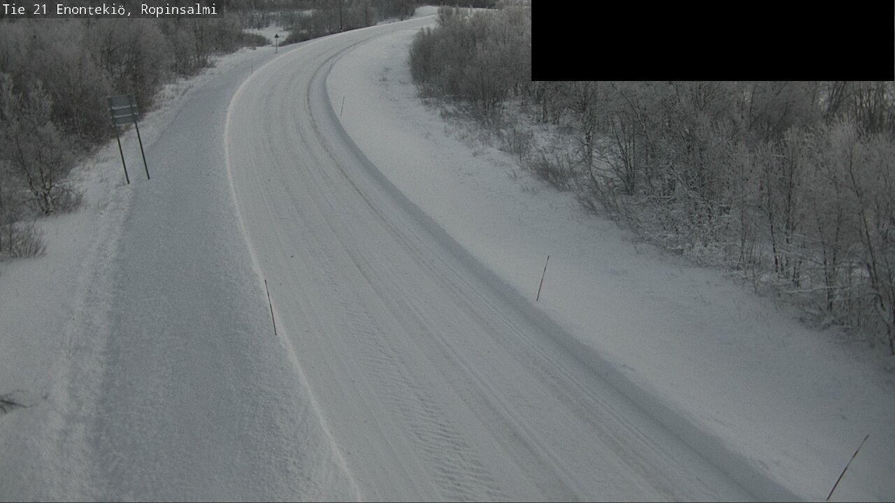 Weather Camera Image Väg 21 Enontekiö, Ropinsalmi, Enontekiö, Lappi