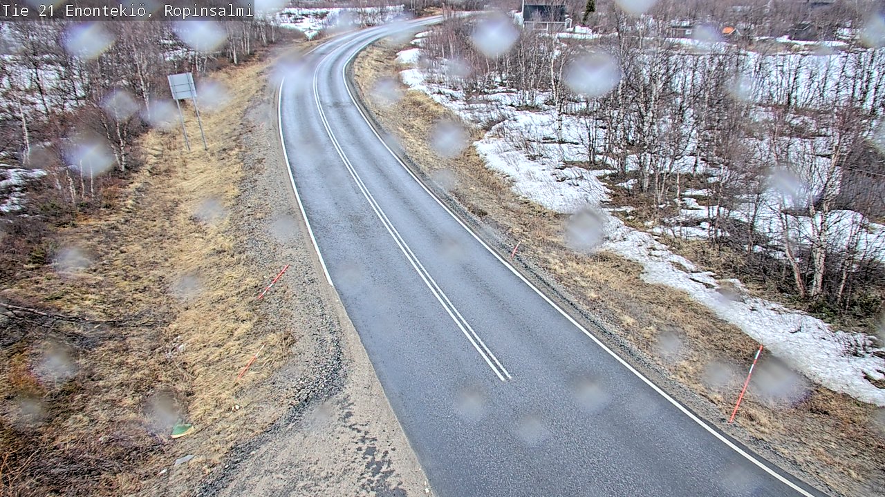 Weather Camera Image Road 21 Enontekiö, Ropinsalmi, Enontekiö, Lappi