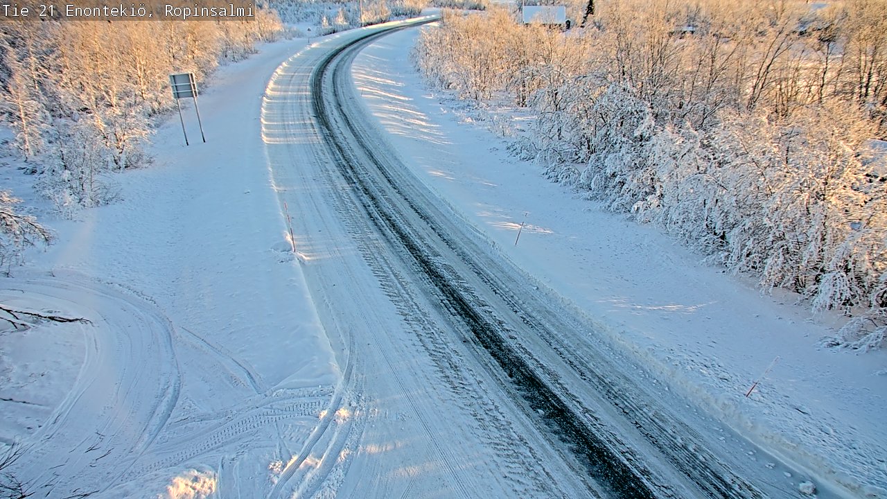 Weather Camera Image Road 21 Enontekiö, Ropinsalmi, Enontekiö, Lappi
