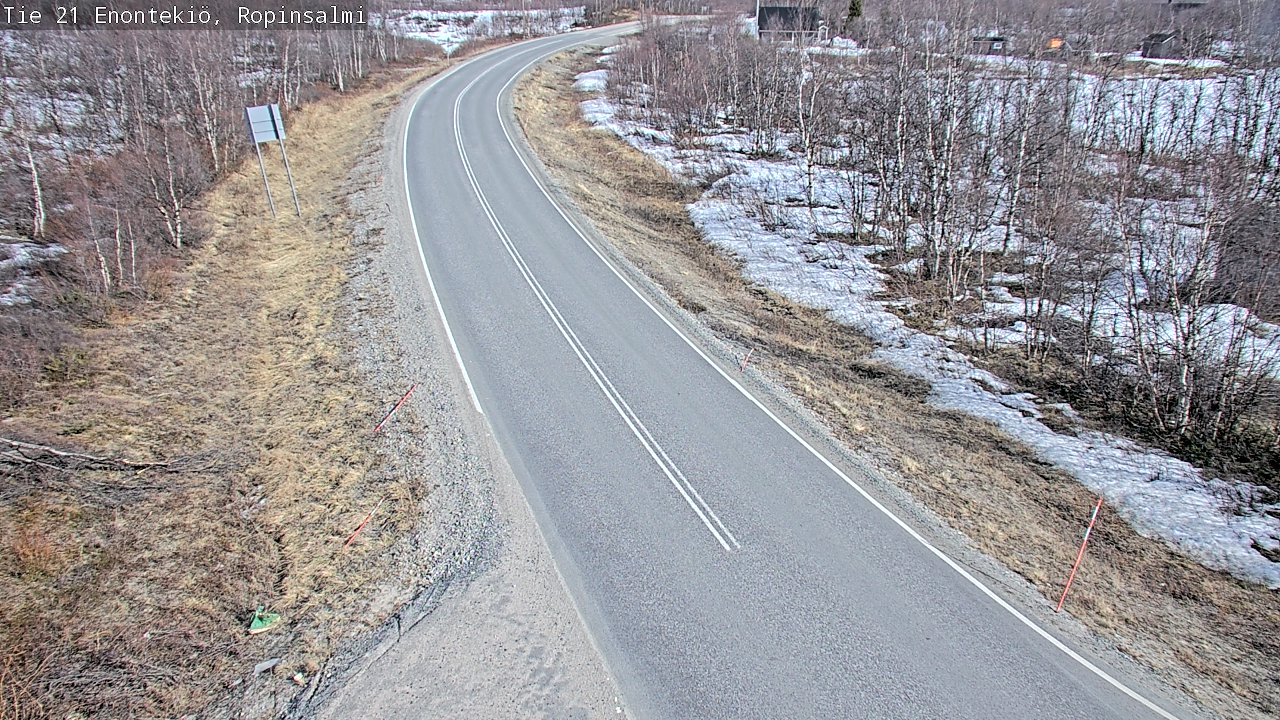 Weather Camera Image Road 21 Enontekiö, Ropinsalmi, Enontekiö, Lappi