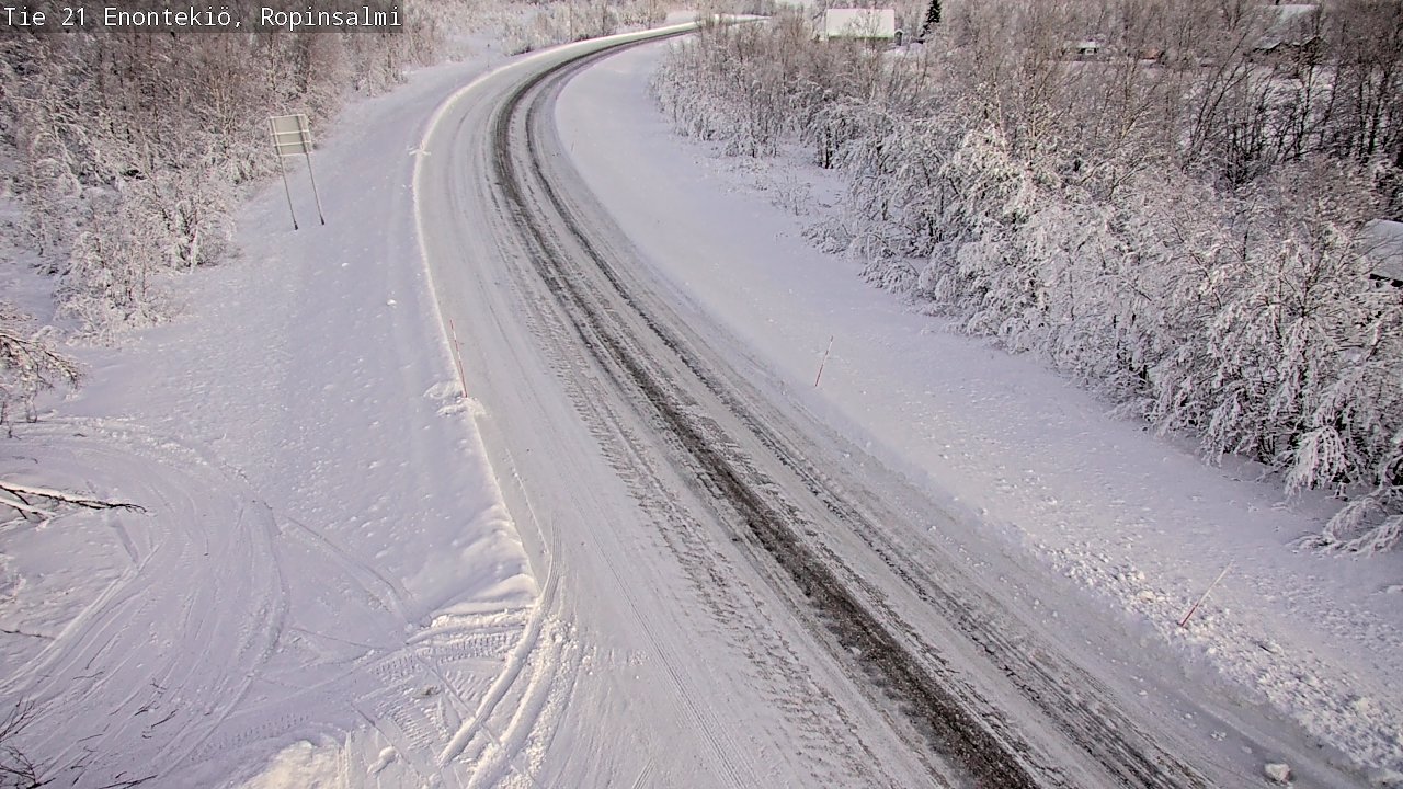 Weather Camera Image Road 21 Enontekiö, Ropinsalmi, Enontekiö, Lappi