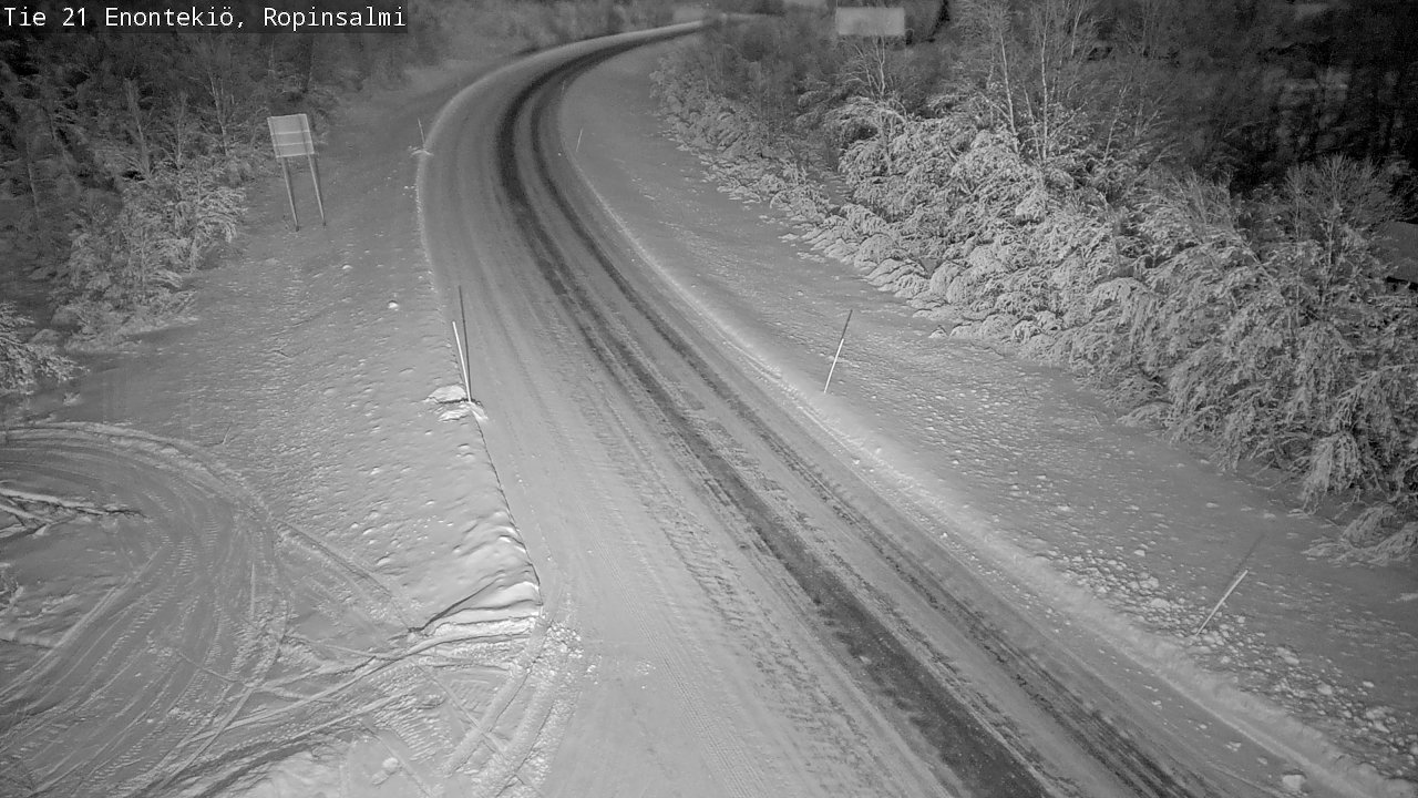 Weather Camera Image Road 21 Enontekiö, Ropinsalmi, Enontekiö, Lappi