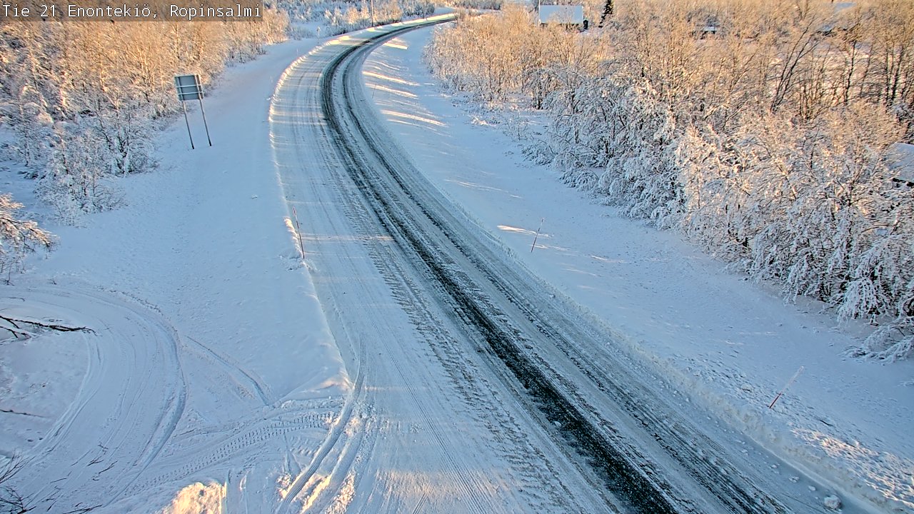 Weather Camera Image Road 21 Enontekiö, Ropinsalmi, Enontekiö, Lappi