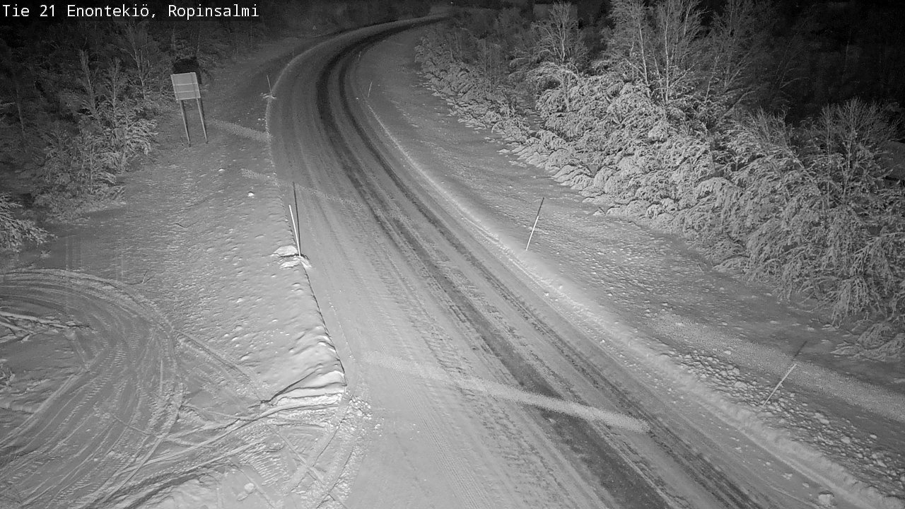 Weather Camera Image Väg 21 Enontekiö, Ropinsalmi, Enontekiö, Lappi