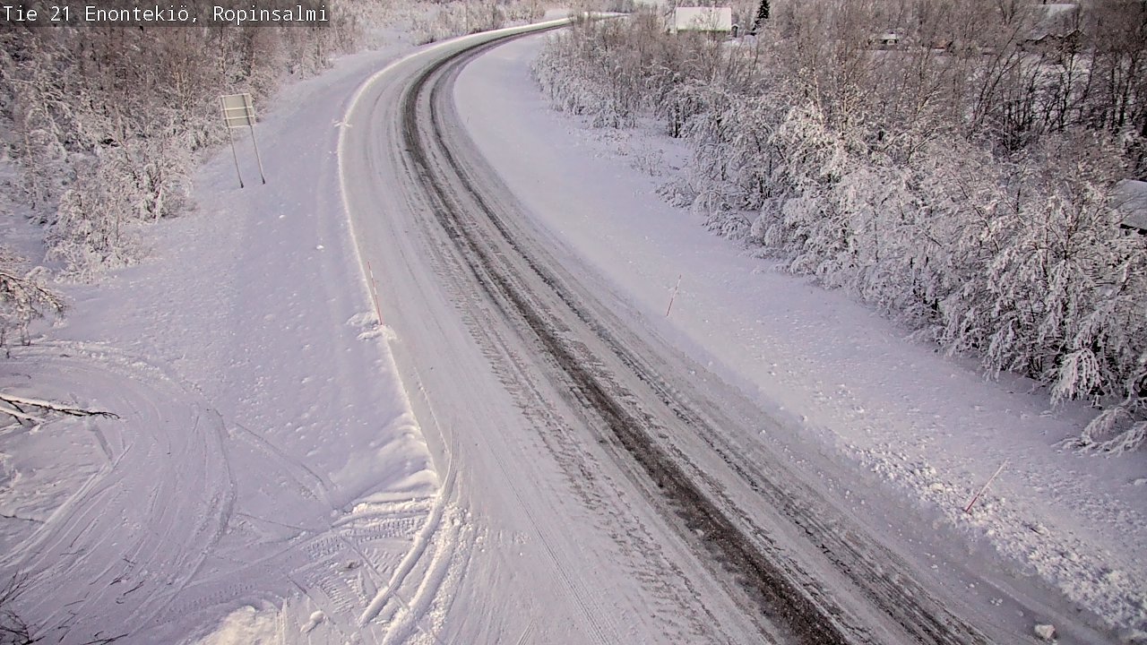 Weather Camera Image Road 21 Enontekiö, Ropinsalmi, Enontekiö, Lappi