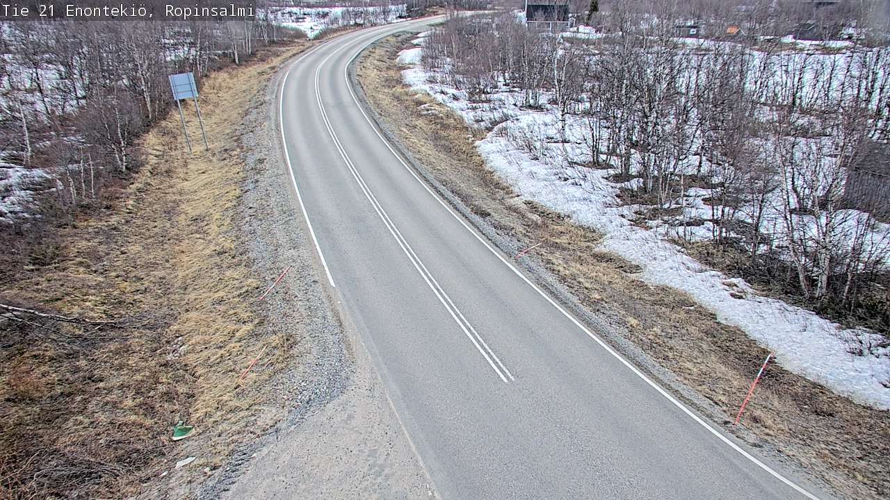 Weather Camera Image Road 21 Enontekiö, Ropinsalmi, Enontekiö, Lappi