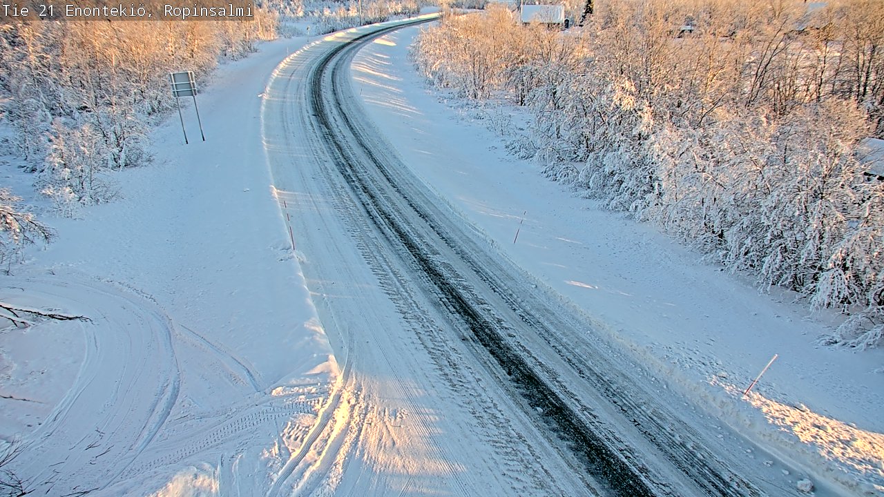 Weather Camera Image Road 21 Enontekiö, Ropinsalmi, Enontekiö, Lappi